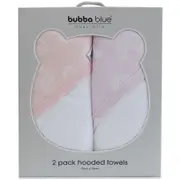 Bubba Blue Nordic Hooded Towels 2 Pack - Rose/Lilac