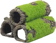 Aquarium Cave - Hideaway Rocks for Aquatic Pets | Aquarium Moss Cave Hide | Spacious Removable Multi-Functional Realistic Caves | Fish Tank Ornaments for Hiding Corner Breeding Shrimp Resting