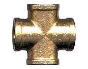 1pc Brass Pipe Female Cross Fitting 1/4" NPT Fuel Air MettleAir 102-B