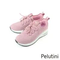 在飛比找momo購物網優惠-【Pelutini】厚底透氣綁帶休閒鞋 粉色(3029W-L