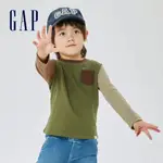 GAP 男幼童裝 純棉長袖T恤 布萊納系列-軍綠色(669934)