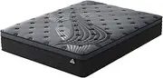 STARRY EUCALYPT Double Cool Gel Memory Foam Mattress SyncCoil 5-Zone Spring 34cm Thickness, Medium Firm Euro Top Bed Mattress with Enhanced Edge Support and Airflow Design,Eudora Grey