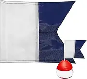 [Generic] Dive Flag for Snorkeling - Dive Float Flag - Diver Down Flag, Blue White Boat Flag Marker, 9 x 10 inches for Snorkeling, Diving, Underwater Activities