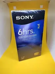 3 Pack SONY T-120 VHS Tapes Brand NEW SEALED Blank Recordable VCR Cassettes