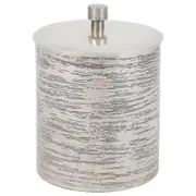 Alexa Stainless Steel Canister, Antique Silver
