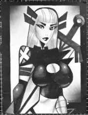 Signed Original George Sportelli Magik Illyana Rasputin New Mutants 8.5X11