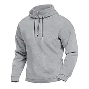 Men's Hoodie Quarter Zip Hoodie Apricot Black White Wine Red Hooded Plain Sports Outdoor Daily Holiday Polyester Streetwear Basic Casual Winter Autumn / Fall