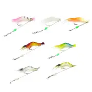 7 Pcs Simulation Fake Shrimp Bait Net Baits Pliers Scoops Fishing Lure