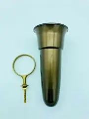 Mausoleum Crypt Vase 5.5 IN - Royal Duchess - Std Old GOLD Zinc Ring Support