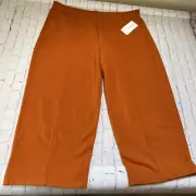 NWT Athleta 3X Women’s Plus Retro plush Straight Leg Sweat Pant ORANGE
