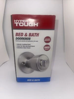 Bed And Bath Doorknob Stainless Steel Finish Hyper Tough New
