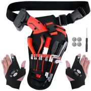 Gifts for Father's Day Men, LED Flashlight Gloves & Drill Holster for Tool an...