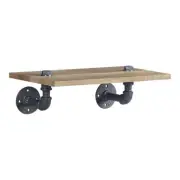 ACME Brantley Wooden Wall Rack with 1 Shelf in Oak and Sandy Black