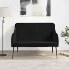 vidaXL Bench Black 110x76x80 cm Velvet 2BB