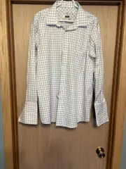 Joseph Abboud Blue & White Long Sleeve Dress Shirt ( Brand New ) 17 1/2