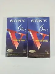 Sony T-120 6 Hrs Blank VHS VCR Tapes 2 Pack New