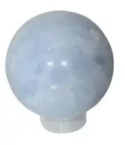 Blue Calcite Sphere - Stand Included - Soothing & Relaxing, Protection - A
