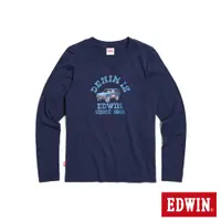 在飛比找蝦皮商城優惠-EDWIN 丹寧吉普車長袖T恤(丈青色)-女款