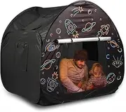 Ysityum Sensory Tent for Kids With Autism - Extra Large 47x47 in Room Play Tent for Inside, Blackout Indoor Pop Up Tent With Door Window Light for Autism Anxiety ADHD SPD