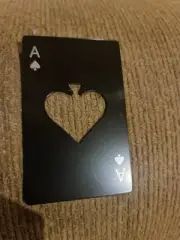 Ace Of Spades Bottle Opener Black Credit Card Size Poker Cap Opener Portable