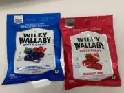 6 Bags Wiley Wallaby Strawberry Blueberry Pomegranate Licorice Soft Chewy Vegan