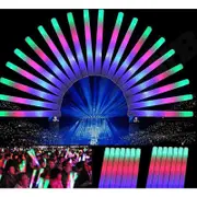 500-Pack LED Foam Glow Sticks - 2025 Ultra-Bright RGB Lights with 3 Flash Modes
