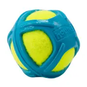 Outward Hound Tennis Max Fetch Dog Ball with Rubber Shell - Blue Medium