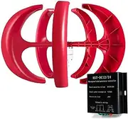 Vertical Axis Wind Turbine 600W VAWT 5 Blades Wind Turbine Generator with Charge Controller, Home Wind Power Generator with Charge Controller,12v
