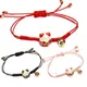 【I.Dear Jewelry】本命年陶瓷招財貓造型開運編織紅繩手鍊(3色)現貨
