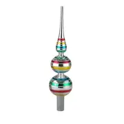 Kurt Adler GG1400 13 Inch 3 Tier Early Years Glass Multicolor Treetops with S...
