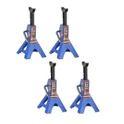 4Pcs Metal Height Adjustable 6 Ton Repair Stand for 1/10 RC Crawler Car Axial SCX10 90046 TRX4 TRX6 Blue