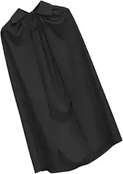 UxicRuya Cloak Cape Set for Halloween Wizard Witch Devil Attire for Kids' Parties, Black No Hood, 120cm