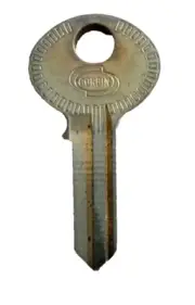 CORBIN Blank Key 1 1/4" Brass NOS (new old stock) unmarked