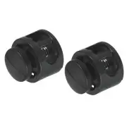 10pcs Plastic Cord Locks (0.55" x 0.59") Double Hole Spring End Toggle Stopper