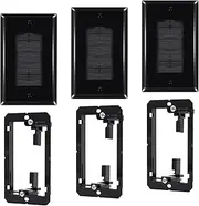 Brush Wall Plate with Low Voltage Mounting Bracket, Cable Pass Through Insert Single Gang Decorator Cover In-Wall Cable Management for HDTV HDMI Ethernet Home Theater Speaker Systems(3-Pack Black)