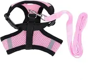 SUPVOX Pet Leash Collars Reflective Vest for Dogs Small Dog Leash Dog Walking Harness Leash for Puppy Back Chest Strap Adjustable Dog Harness Dog Vest Jacket Vest Dog Walking Leash Pink