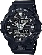 [Casio] GA700-1B Mens Black Analog/Digital Watch with Black Band
