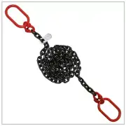 1/2" x 20' Single Leg Chain Sling Grade 80 Master Link Oblong D Ring Attachment