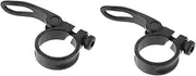 HANABASS 2pcs Bike Seat Post Clamp Aluminum Alloy Quick Release Seatpost Fixator for Casual Cycling Easy Installation and Durable Design Collar