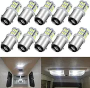UNXMRFF - Super Bright 1142 BA15D LED Bulbs White , 1178 LED 4014 39-SMD 1076 LED Bulb Replacement For 12V RV Interior Ceiling Dome Light/Travel Trailer/Boat Indoor/Camper Light Bulbs (Pack of 10)