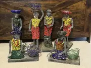 Beautiful & Unique Handcrafted Beaded Wire Man/Woman Sculptures~ 12-14”