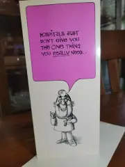 Vintage Hallmark Contemporary Card Get Well Humor