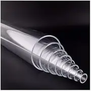 Clear Rigid Acrylic Pipe Plastic Pipe, 1pcs Acrylic Transparent Aquarium Fish Tank Pipe Water Supply Tube 50CM, for Home Garden DIY Watering Fittings O.D 16~110mm (50cm Long Outer Dia 75mm)