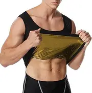 Everfion Sauna Vest for Men Waist Trainer, Sleeveless Mens Sauna Suit Shirt Compression Tank Top