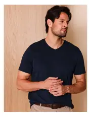[Reserve] Brixton Plain V-Neck T-Shirt in Navy