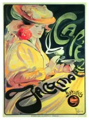 accent wall art Cafa Jacqmotte, Bruxelles ca.1896 art poster