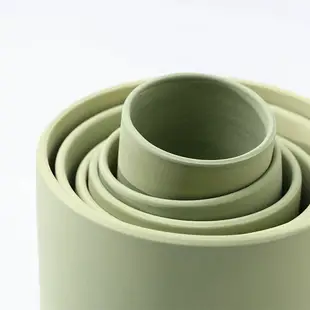 簡約漸變綠圓形素燒陶瓷花盆帶托盤透氣陶土室內陽臺蘭花綠籮盆栽