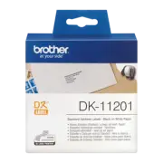 Brother GENUINE 11201 DK-11201 Label Roll Black on White 29 x 90mm 400 Lables