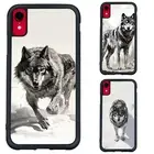 Anti scratch Cover lone wolf stood snow For iPhone XS 11 12 13 14 15 16 Pro Max