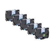 5PK Compatible with Brother P-Touch TZ-143 Blue on Clear 0.7" Label Tape 18mm